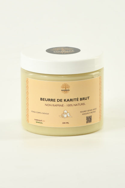 Beurre de karité brut - Non raffiné - 100% naturel - 200 ML ou 500 ML